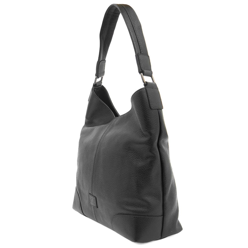 Дамска чанта ENZO NORI модел BIANCA от естествена кожа черен