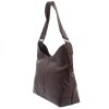 Стилна дамска чанта през рамо от естествена кожа ENZO NORI модел BIANCA цвят бордо