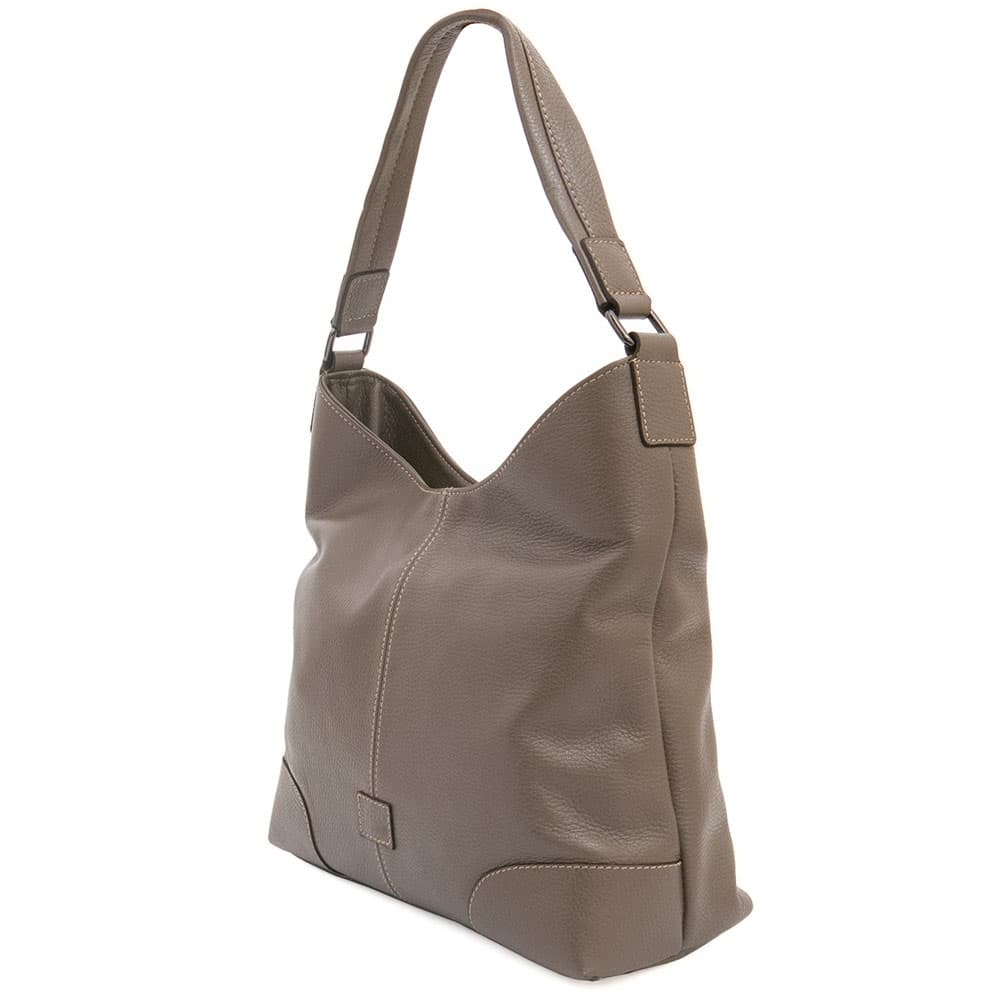 Дамска ежедневна чанта от естествена фина напа кожа ENZO NORI модел BIANCA цвят бежов