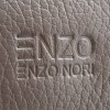 Класическа дамска чанта от естествена фина напа кожа ENZO NORI модел AIDA цвят бежов