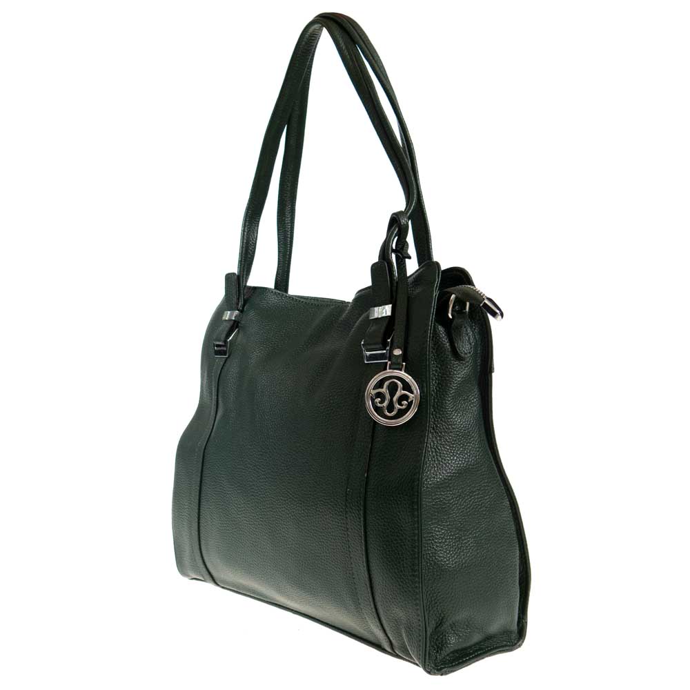 Дамска чанта ENZO NORI модел TIZIANA естествена кожа зелен