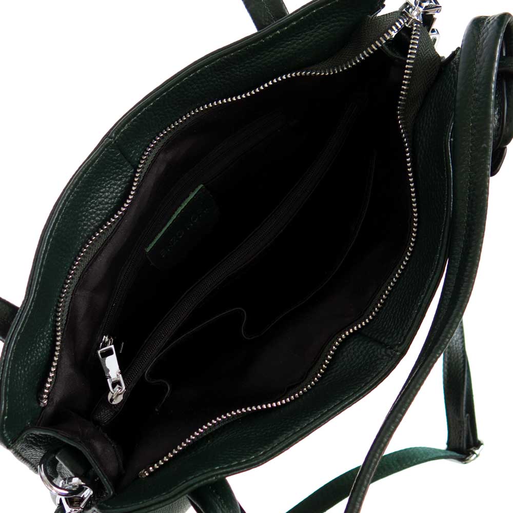 Дамска чанта ENZO NORI модел TIZIANA естествена кожа зелен