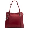 Изящна дамска чанта от естествена фина напа кожа ENZO NORI модел TIZIANA цвят червен