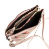 Малка дамска чанта ENZO NORI модел ALINA естествена кожа розова палитра