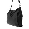 Голяма дамска чанта тип торба модел ALMA от естествена кожа ENZO NORI цвят черен