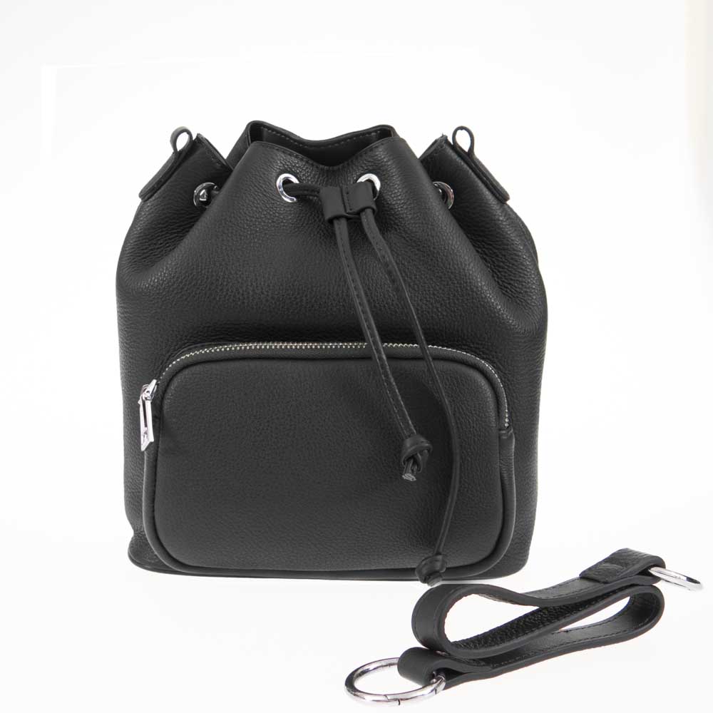 Дамска чанта ENZO NORI модел CLEO естествена кожа черен