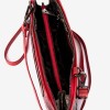 Малка дамска чанта ENZO NORI модел ANGELA естествена кожа червен лазер лак