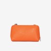 Малка дамска чанта ENZO NORI модел ANGELA естествена кожа оранжев