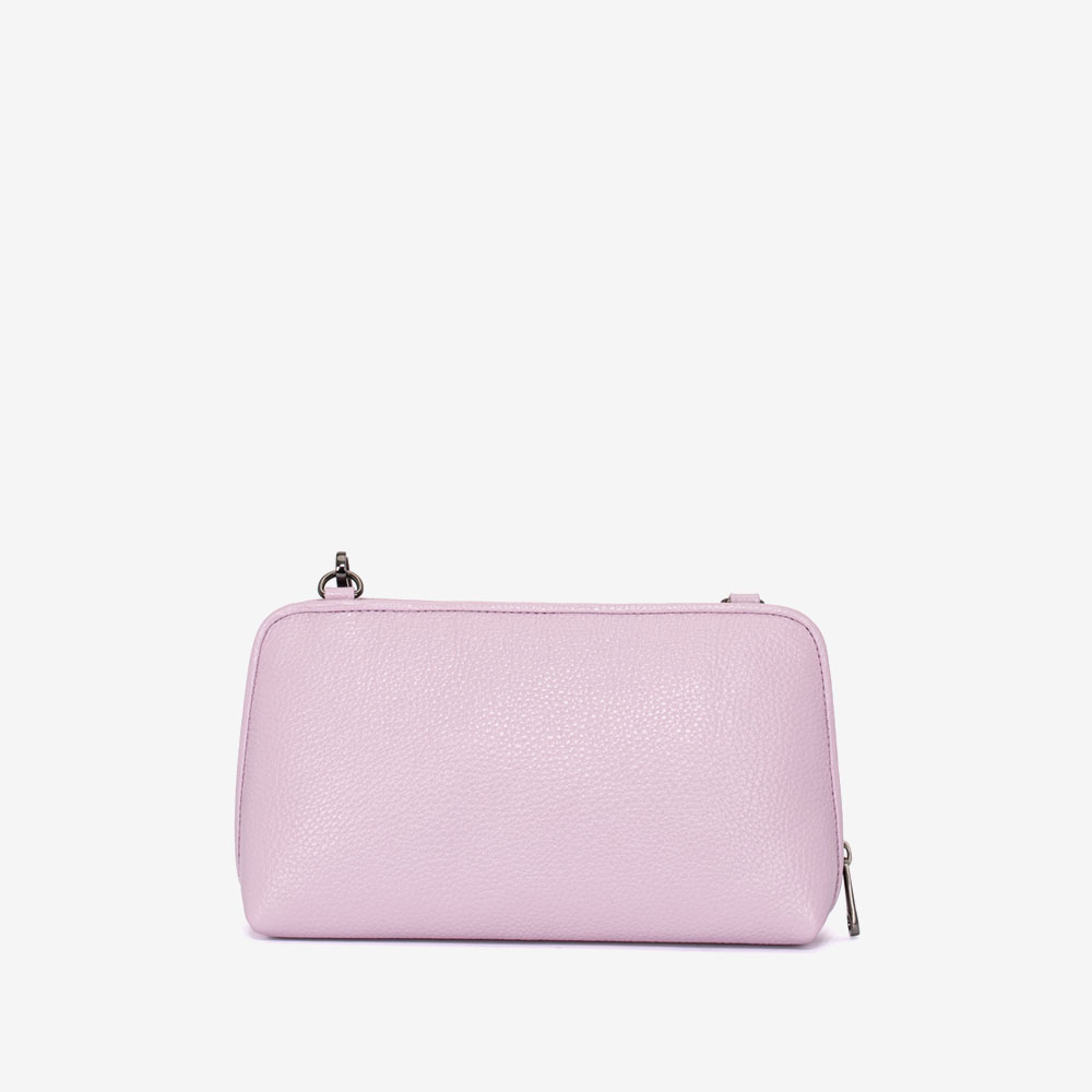 Малка дамска чанта ENZO NORI модел ANGELA естествена кожа лилав
