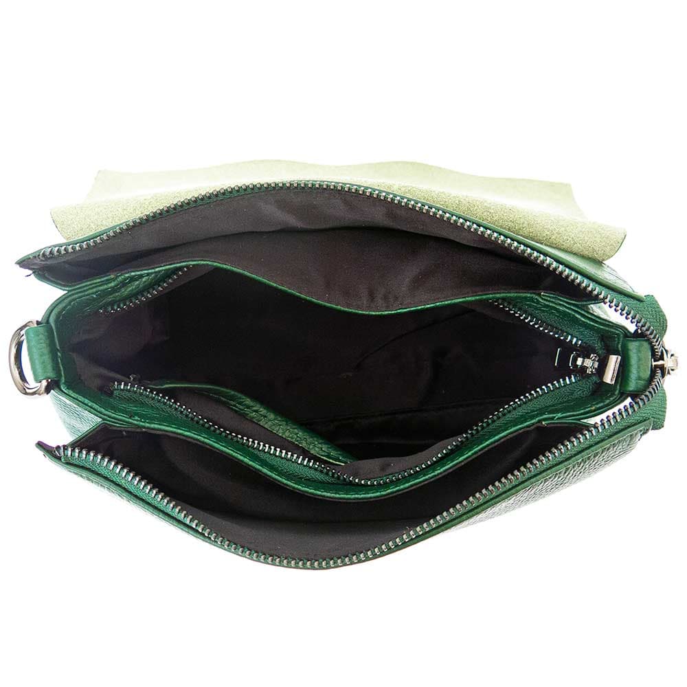 Дамска чанта ENZO NORI модел BETTY естествена кожа зелен