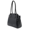 Изчистена дамска чанта ENZO NORI модел LARA от естествена фина напа кожа цвят черен