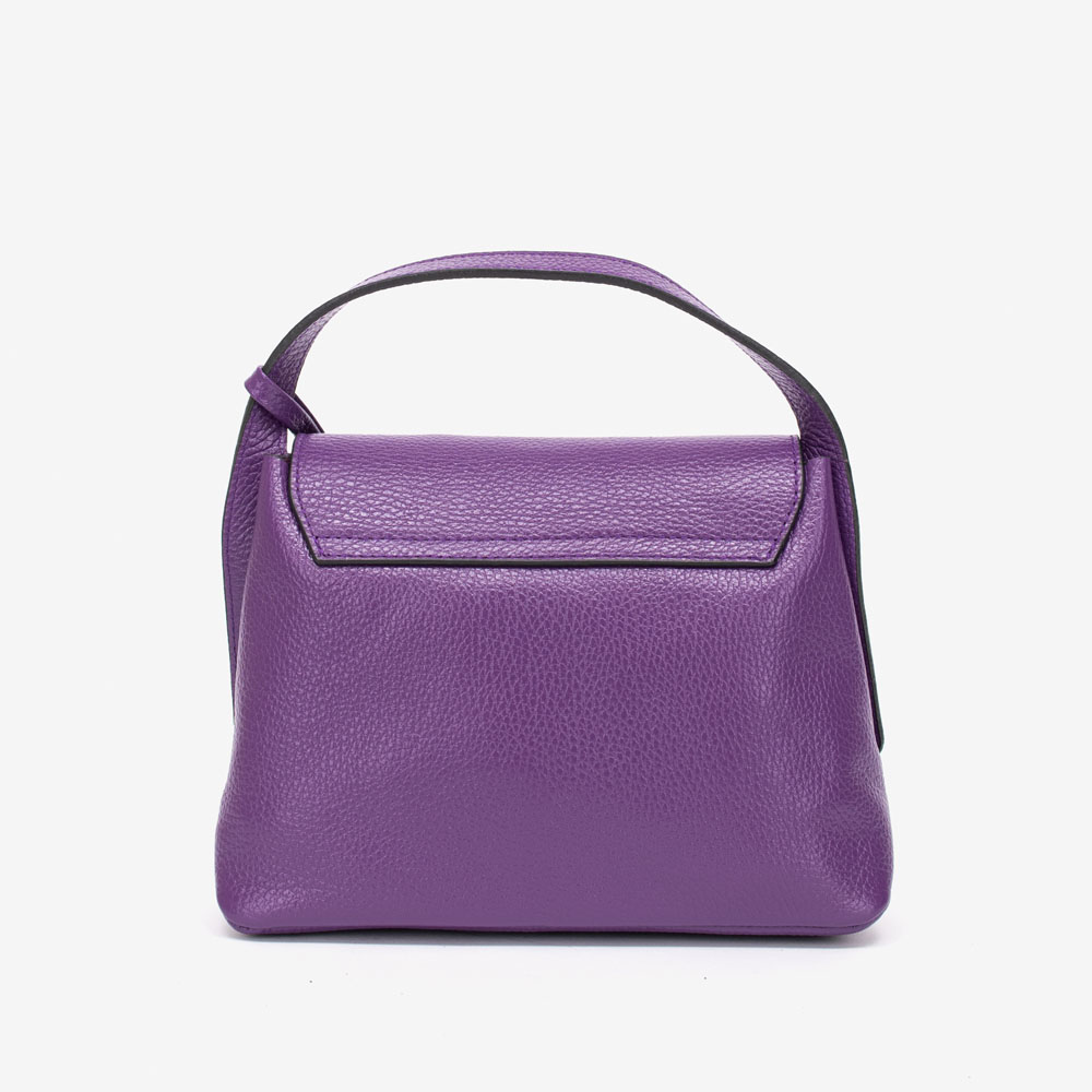 Малка дамска чанта ENZO NORI модел JEWEL естествена кожа лилав