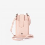 Малка дамска чанта модел LENNY естествена кожа розов