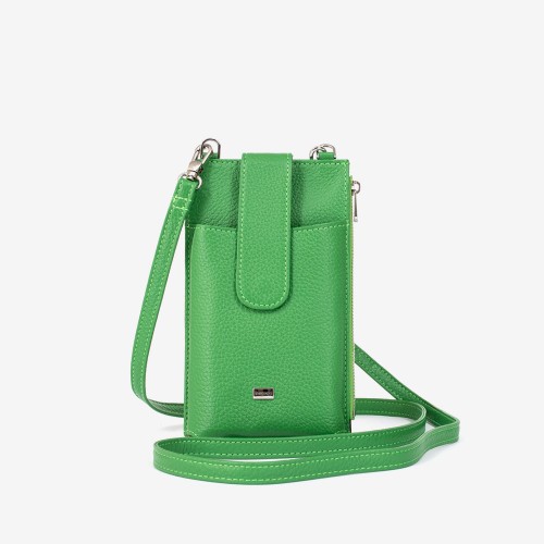 Малка дамска чанта модел LENNY естествена кожа зелен