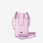 Малка дамска чанта модел LENNY естествена кожа лилав