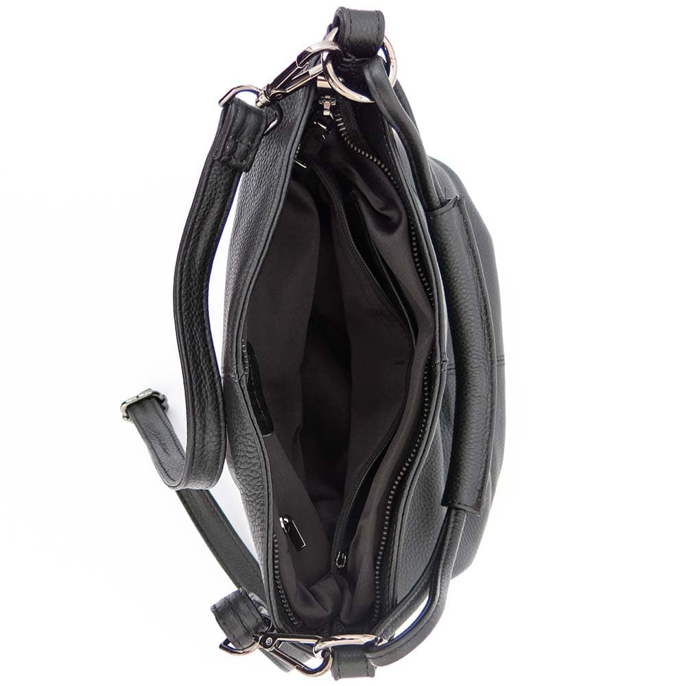 Дамска чанта ENZO NORI модел NORA естествена кожа черен