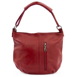 Дамска чанта ENZO NORI модел NORA естествена кожа червен