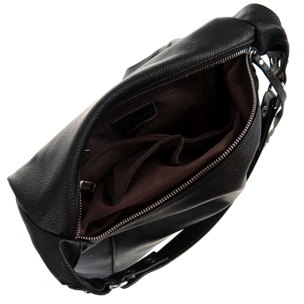 Дамска чанта ENZO NORI модел CALLISTA естествена кожа черен