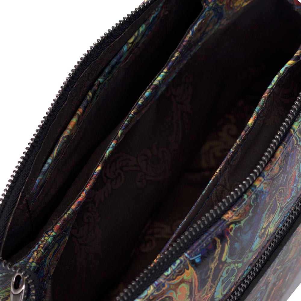 Дамска чанта ENZO NORI модел ERIKA естествена кожа многоцветна палитра
