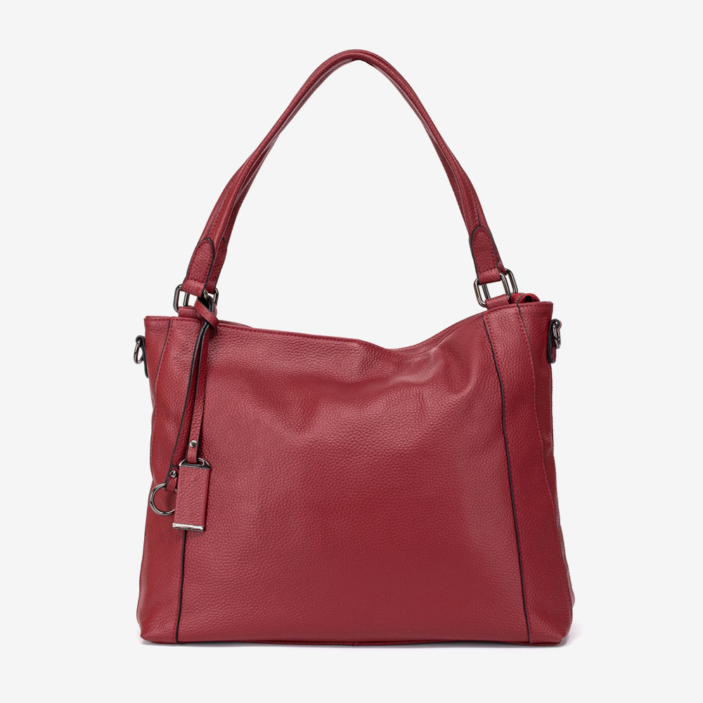 Дамска чанта ENZO NORI модел CHARLOTTA естествена кожа червен