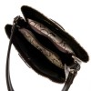 Дамска чанта PAULA VENTI от естествена кожа със здрави къси дръжки бежов змийски лак