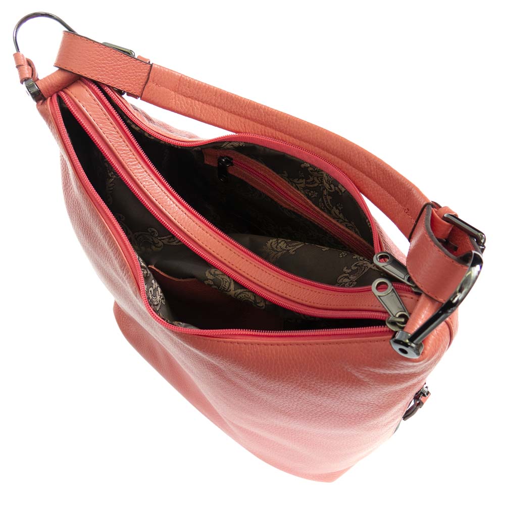 Дамска чанта ENZO NORI модел LALIA естествена кожа розов