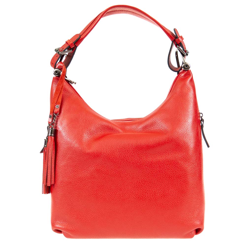 Дамска чанта ENZO NORI модел LALIA естествена кожа червен