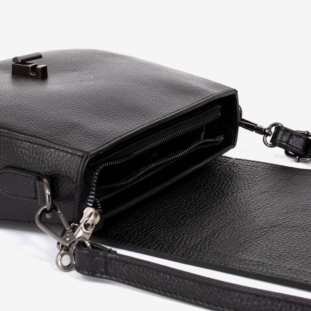 Дамска чанта ENZO NORI модел LUISE естествена кожа черен