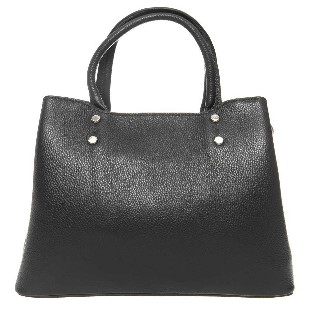 Дамска чанта с класически дизайн ENZO NORI модел LORENA от висококачествена естествена кожа цвят черен