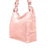 Изящна дамска кожена чанта ENZO NORI модел TONE естествена кожа цвят розово злато лазер
