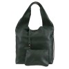 Ежедневна дамска чанта тип торба ENZO NORI модел DONNA естествена кожа цвят зелен