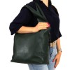 Ежедневна дамска чанта тип торба ENZO NORI модел DONNA естествена кожа цвят зелен