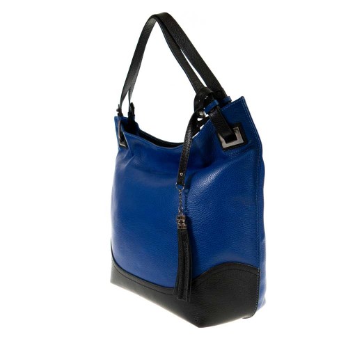 Дамска чанта PAULA VENTI модел FONDA естествена кожа син