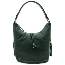 Дамска чанта ENZO NORI модел MIA от естествена кожа зелен