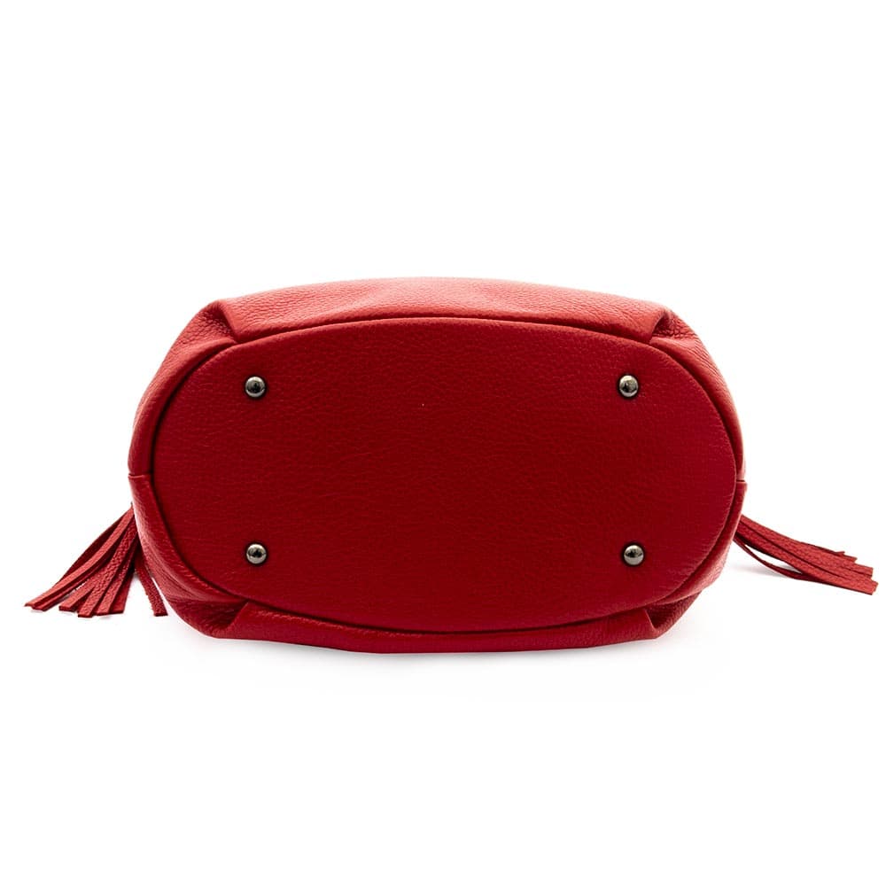 Дамска чанта ENZO NORI модел MIA естествена кожа червен