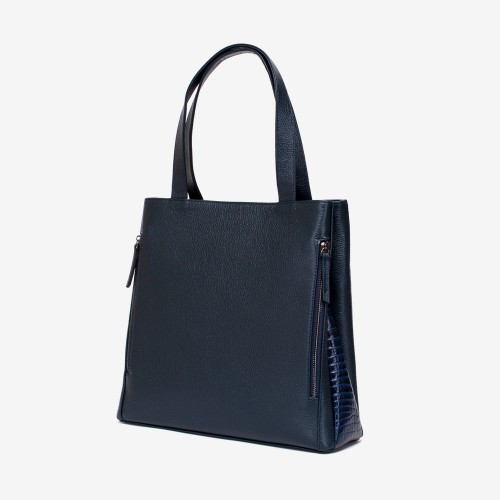 Дамска чанта ENZO NORI модел LUPITA естествена кожа тъмно син