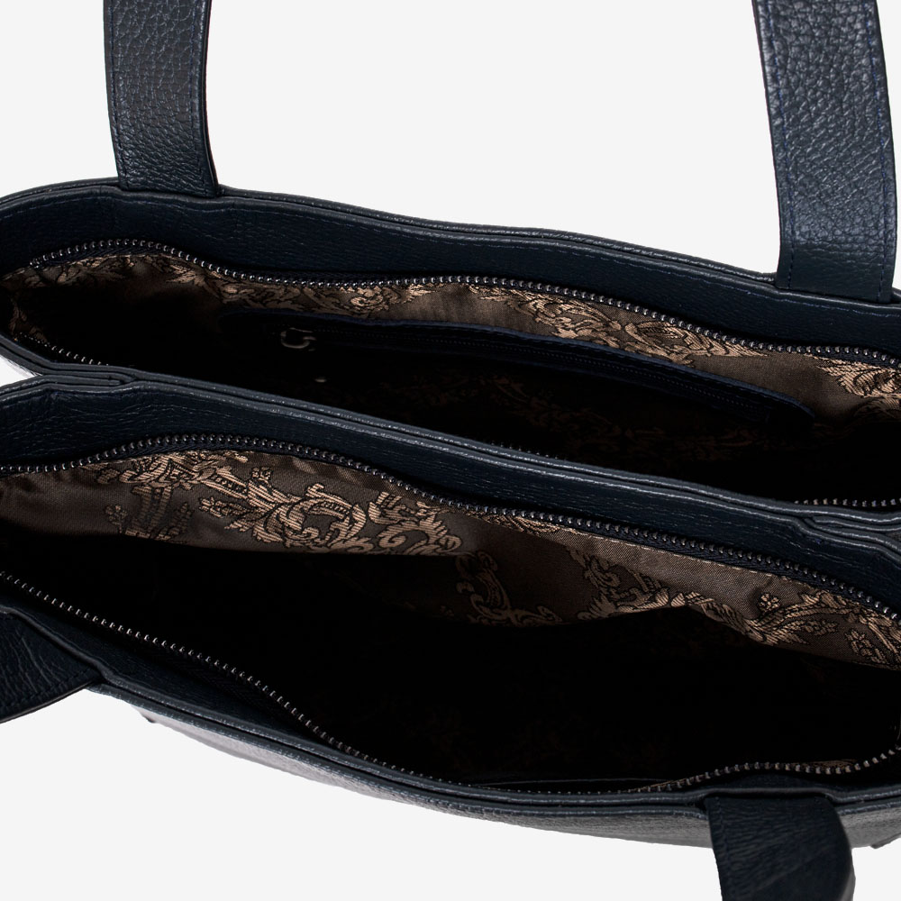 Дамска чанта ENZO NORI модел LUPITA естествена кожа тъмно син