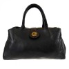 Дамска чанта PAULA VENTI модел OZARA от висококачествена естествена кожа цвят черен