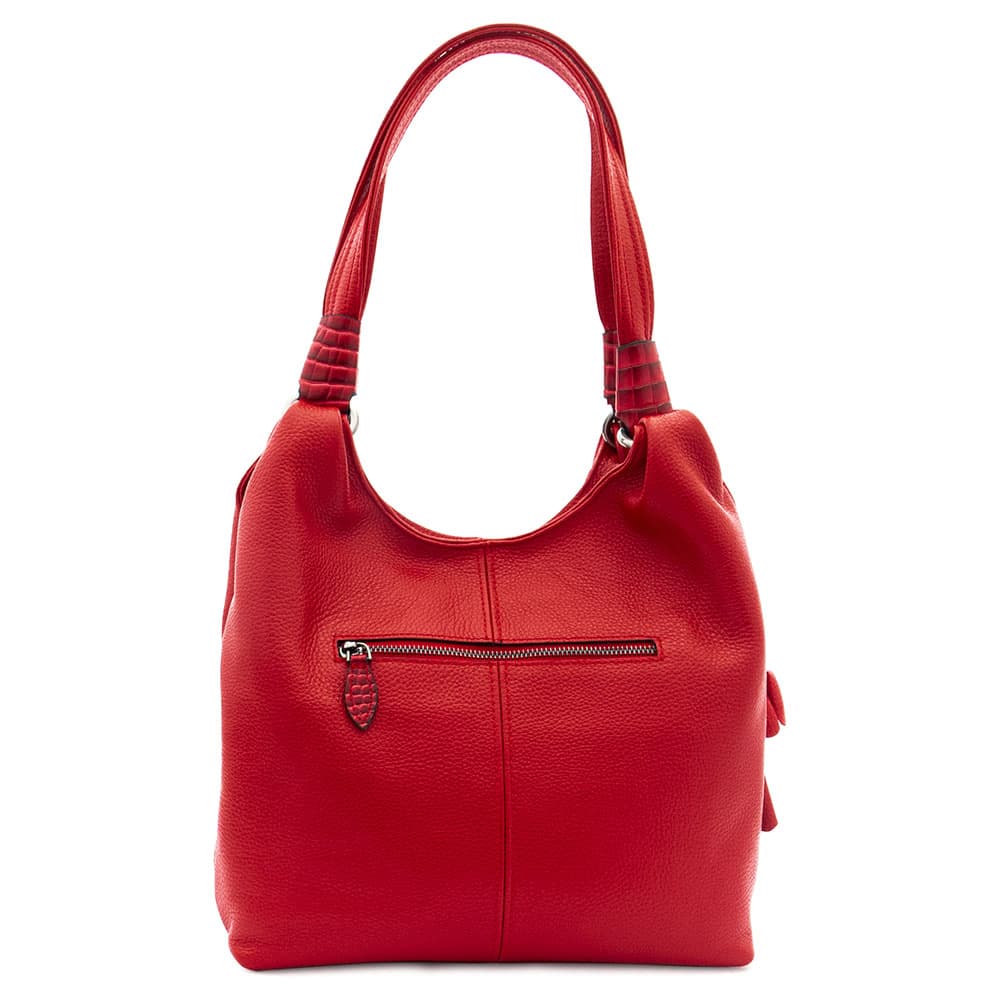 Дамска чанта ENZO NORI модел ROSE естествена кожа червен