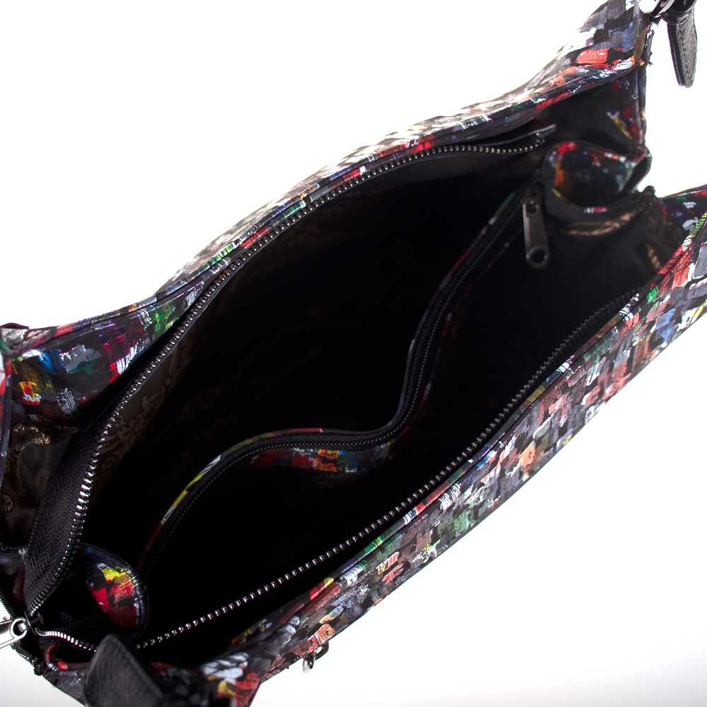 Дамска чанта ENZO NORI модел CAPRICE естествена кожа тъмна палитра