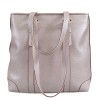 Голяма дамска чанта ENZO NORI модел SANDRA естествена кожа цвят бледо розов искрящ