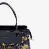 Дамска чанта ENZO NORI модел SABINE естествена кожа син с цветя