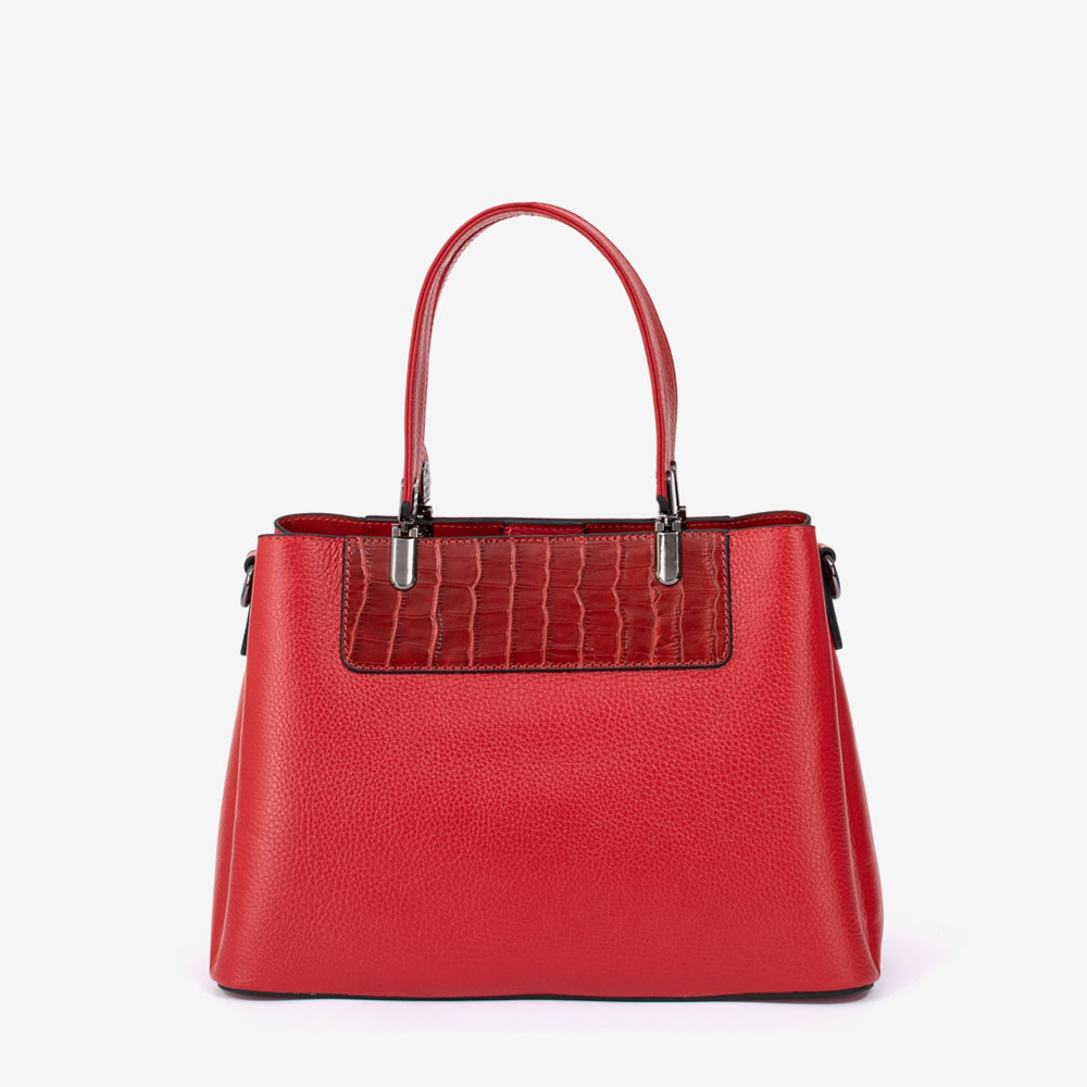 Дамска чанта ENZO NORI модел SABINE естествена кожа червен