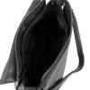 Малка дамска чанта ENZO NORI естествена кожа с капак черна
