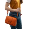 Оранжева дамска кожена чанта ENZO NORI модел ROMINA естествена кожа