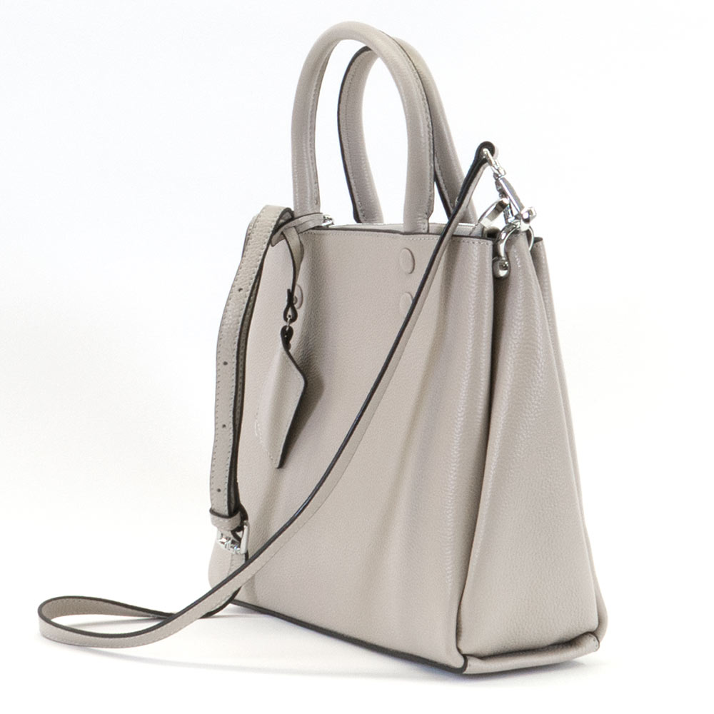 Актуална дамска чанта ENZO NORI модел ESRA от висококачествена естествена кожа цвят екрю