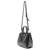 Класическа дамска чанта ENZO NORI модел ESRA от висококачествена естествена кожа цвят черен