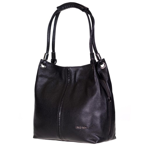Дамска чанта ENZO NORI модел ADELA естествена кожа черен