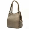 Красива дамска чанта от естествена фина напа кожа ENZO NORI модел PALOMA цвят бронз