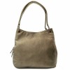 Красива дамска чанта от естествена фина напа кожа ENZO NORI модел PALOMA цвят бронз